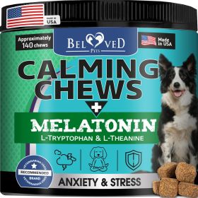 Hemp Calming Chews for Dogs Puppy Pet Separation Anxiety Relief Treats & Calm Aggressive Behavior Melatonin Anti Stress Treatment Help with Thund